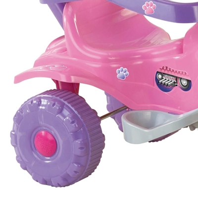 Motoca Triciclo Tico-Tico Com Proteção e Cabo Meg - Magic Toys