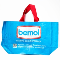 Sacola Ecobag Sustentável LAT9966 Bemol Azul