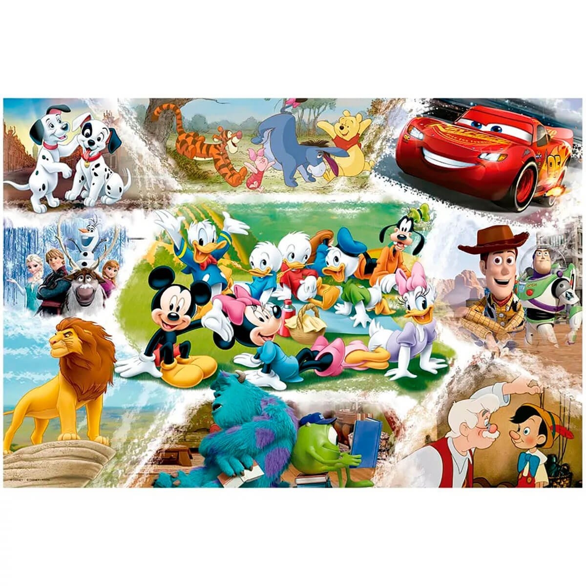 Quebra-Cabeça Panorama Disney Animais 350 Peças - Grow