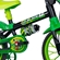 Bicicleta Nathor Black Aro 12 Preto/Verde