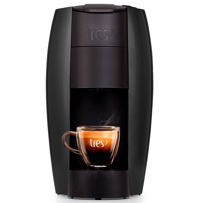 Cafeteira Expresso Elétrica 3 Corações Lov para Cápsula Basic 1250W 220V -  Preto