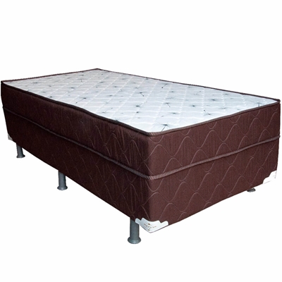 Cama Box Solteiro Marjom Iara D28 88x188x44 Marrom 1419