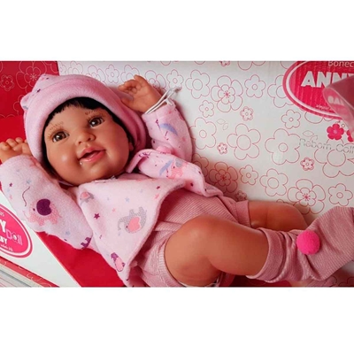 Boneca Bebê Reborn Anny Doll Baby Menina - Cotiplás