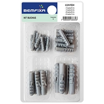 Kit de Buchas 5/6/8/10mm Bemfixa 32 Unidades (MP)