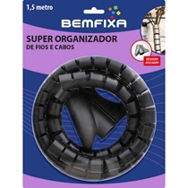 Super Organizador de Fios e Cabos 22mm x 1,5metro Bemfixa 1 Unidade (MP)