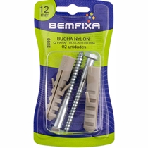 Kit Parafuso Sextavado E Bucha 12mm Bemfixa 2899 Contém 2 Unidades