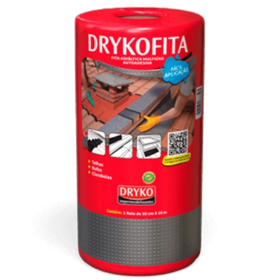 Fita Asfáltica Dryko 30cm X 10m Aluminizada (MP)