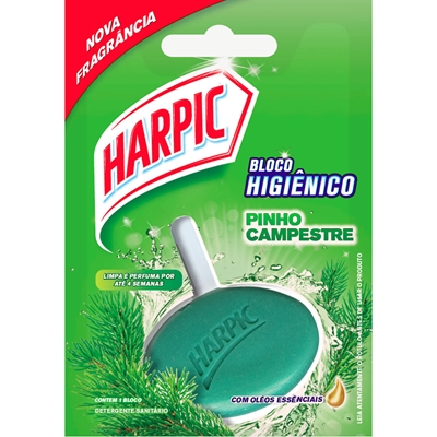 Bloco Sanitário Perfumado Harpic Pinho 26g