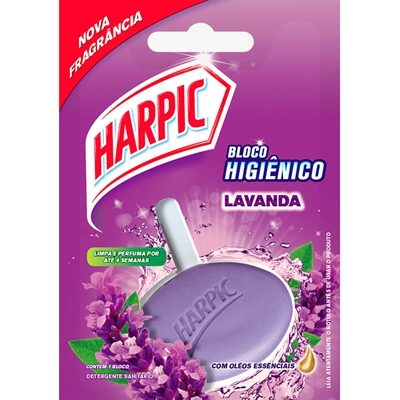 Bloco Sanitário Perfumado Harpic Lavanda 26g