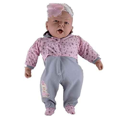 Coleção Ninos - Boneca Bebê Reborn Boca Aberta 50 Cm - Cotiplás 2211