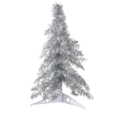 Árvore De Natal Prata Com Cinza Chumbo Montada Pronta P/ Uso