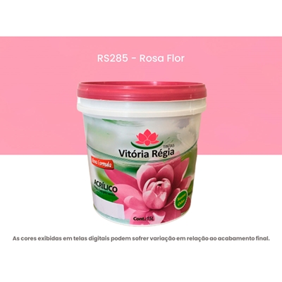 Tinta Acrílica Vitória Régia Econômica Fosco Rosa Flor 15 Litros (MP)