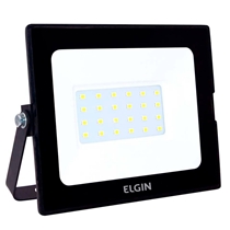 Refletor LED Elgin 30W Luz Branca, 6500k - Preto