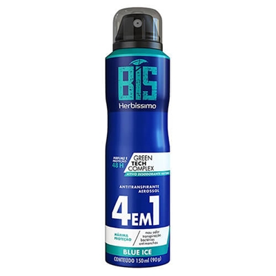 Desodorante Aerossol Masculino Bis Herbíssimo 4 em 1 Blue Ice 150ml