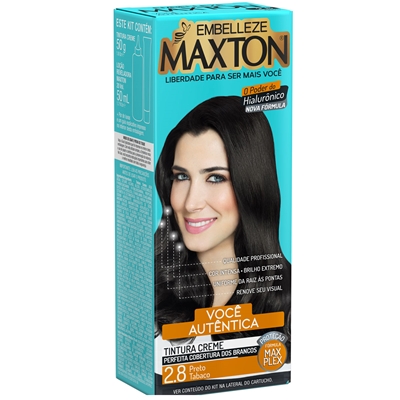 Coloração Maxton Preto Tabaco 2.8 Tintura Creme