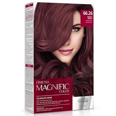 Kit Coloração Creme Amend Magnific Vermelho Marsala 66.26