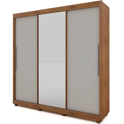 Guarda-Roupa 3 Portas Gelius Royale 4 Gavetas Madeirado Com Off White 751485