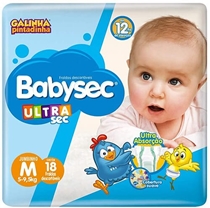 Fralda Infantil BabySec Ultra Jumbinho Tamanho M 18 Unidades