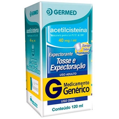 Acetilcisteína 40mg/ml Adulto Xarope 120ml Germed Genérico