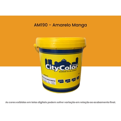Tinta Acrílica Citycolor Econômica Fosco Amarelo Manga 3,6 Litros 064AM190 (MP)