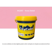 Tinta Acrílica Citycolor Econômica Fosco Rosa Bebê 3,6 Litros 064RS285 (MP)