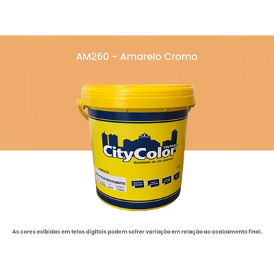 Tinta Acrílica Citycolor Econômica Fosco Amarelo Cromo 3,6 Litros 064AM260 (MP)