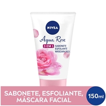 Sabonete Esfoliante Facial 3 em 1 Nivea Aqua Rose 150ml