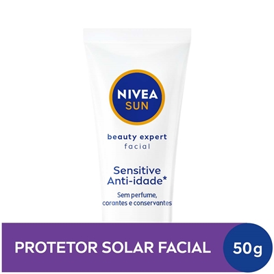 Protetor Solar Facial Nivea Sun FPS60 Sensitive Anti-Idade 50g
