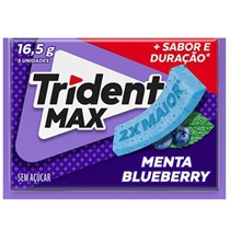 Chiclete Trident Max Menta Blueberry 16,5g