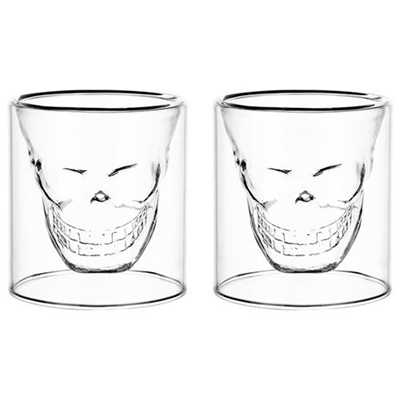 Jogo 6 Copos Caveira Vidro Shot Dose Vodka Skull Tequila Bar 50ml -  HausKraft - LOJAS RENASCER