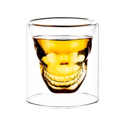 Jogo 6 Copos Caveira Vidro Shot Dose Vodka Skull Tequila Bar 50ml -  HausKraft - LOJAS RENASCER