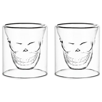 Jogo 6 Copos Caveira Vidro Shot Dose Vodka Skull Tequila Bar 50ml -  HausKraft - LOJAS RENASCER