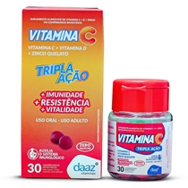 Vitamina C Tripla Ação Imuno Daaz 30 Comprimidos Revestidos