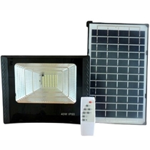 Refletor Solar Ecosoli 40 Watts Com Placa Solar 3200 Lúmens 6500k | Branco Frio