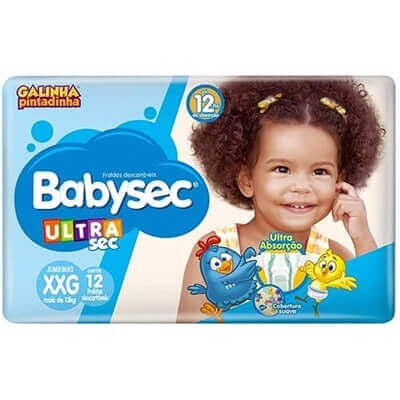 Fralda Babysec Galinha Pintadinha Pants Mega Xxg 20 Unids