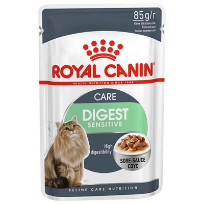 Ração Úmida Royal Canin Sachê Para Gatos Adultos Digest Sensitive 85g (MP)