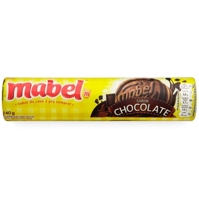 Biscoito Mabel Recheio De Chocolate 140g