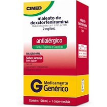 Maleato de Dexclorfeniramina 0,4mg/mL Solução Oral 120mL Cimed Genérico