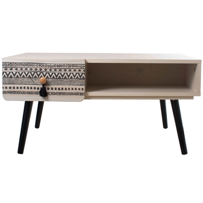 Mesa De Centro Latcor Coffee Table 1 Gaveta Creme TAT C04