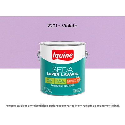 Tinta Acrílica Iquine Premium Acetinado 3,2 Litros Seda Super Lavável 2201 Violeta (MP)