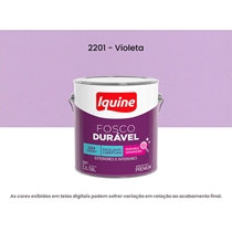 Tinta Acrílica Iquine Premium Fosco-Aveludado 3,2 Litros Fosco Durável 2201 Violeta (MP)