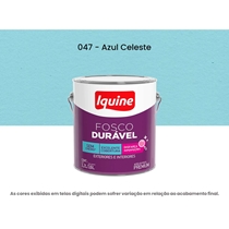 Tinta Acrílica Iquine Premium Fosco-Aveludado 3,2 Litros Fosco Durável 047 Azul Celeste (MP)