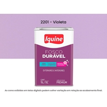 Tinta Acrílica Iquine Premium Fosco-Aveludado 16 Litros Fosco Durável 2201 Violeta (MP)