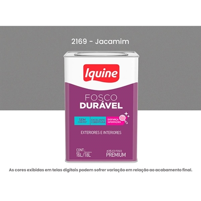 Tinta Acrílica Iquine Premium Fosco-Aveludado 16 Litros Fosco Durável 2169 Jacamim (MP)