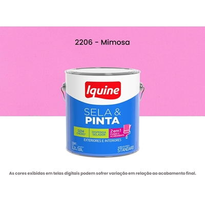 Tinta Acrílica Iquine Standard Fosco 3,2 Litros Sela & Pinta 2206 Mimosa (MP)