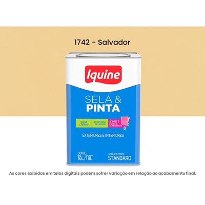 Tinta Acrílica Iquine Standard Fosco 16 Litros Sela & Pinta 1742 Salvador (MP)
