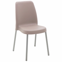 Cadeira Plastica Tramontina Vanda Com Pernas De Alumínio Anodizado Camurça - 92053921