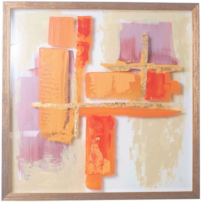 Quadro Latcor Abstrato Laranja - E071A-1