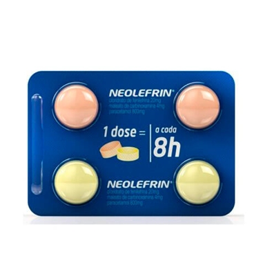 Neolefrin 400+20mg,400+ 4mg 4 Comprimidos Neo Quimica Similar