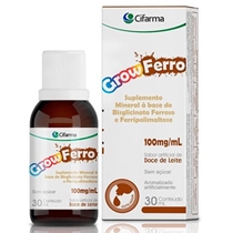 Grow Ferro 100 mg/mL Solução Oral 30mL Sabor Chocolate Cifarma